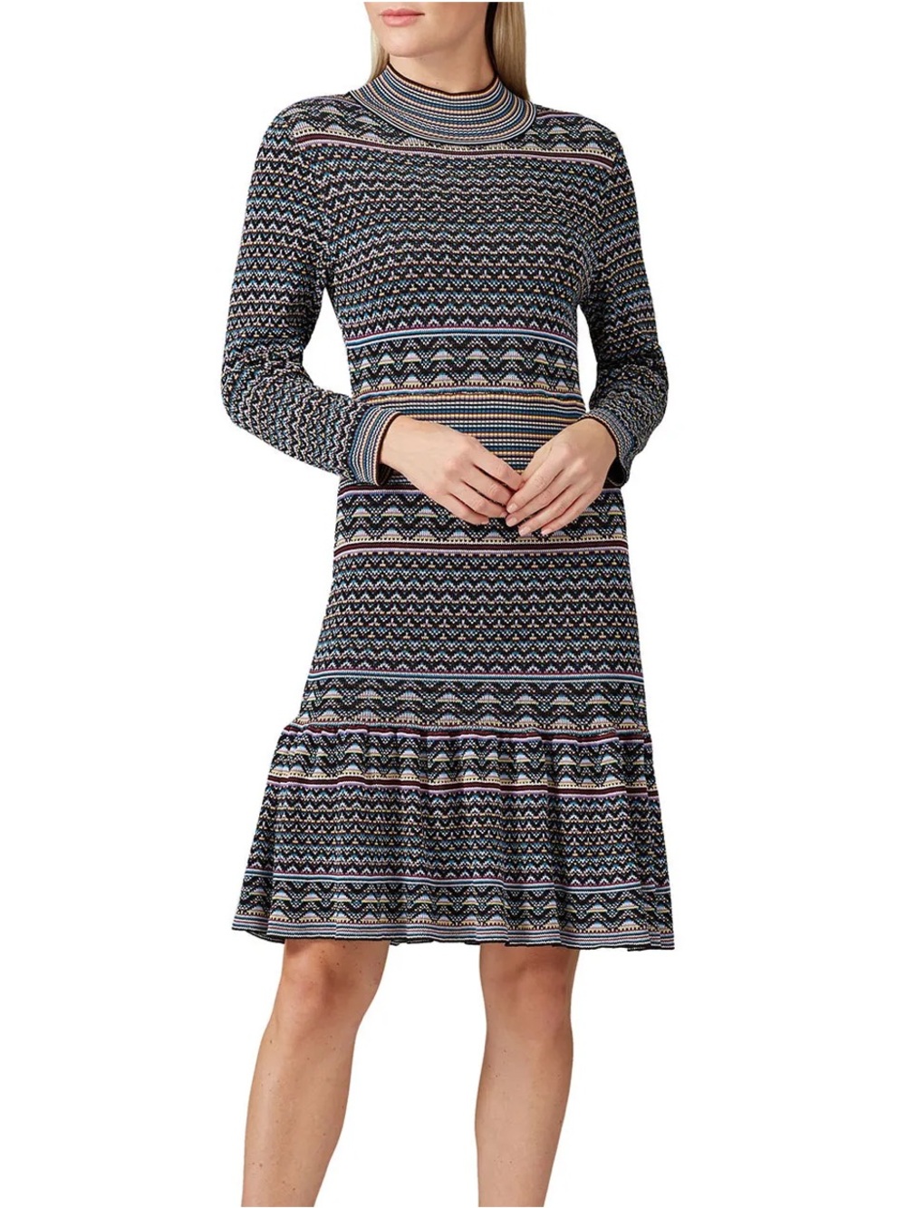 Shoshanna Etta Multicolored Striped Knit Dress